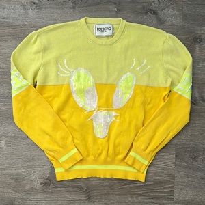 Iceberg Tweety bird Sequin Sweater
